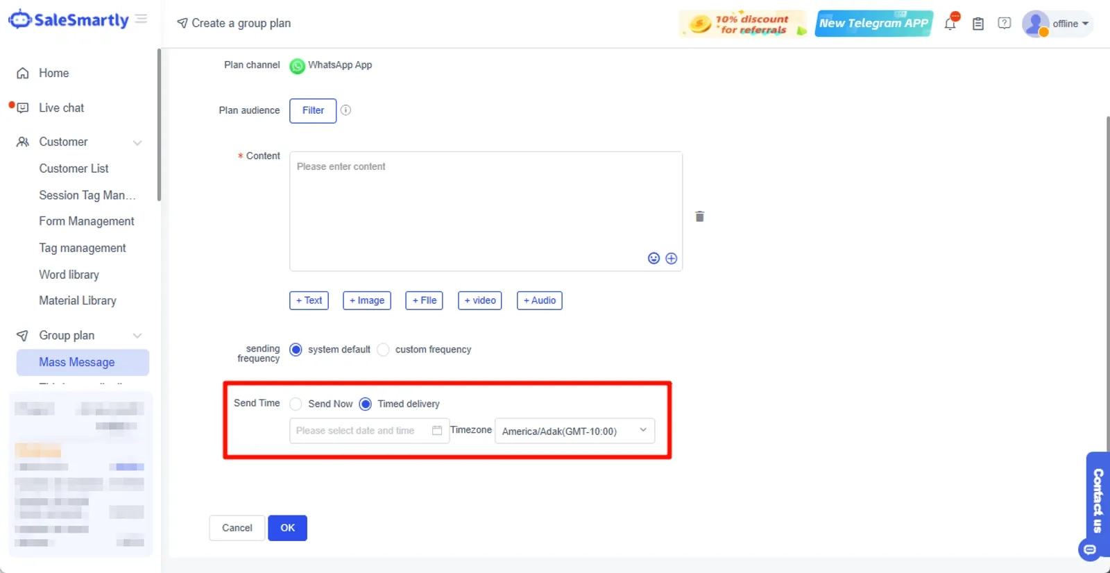 Lên lịch thời gian phát sóng