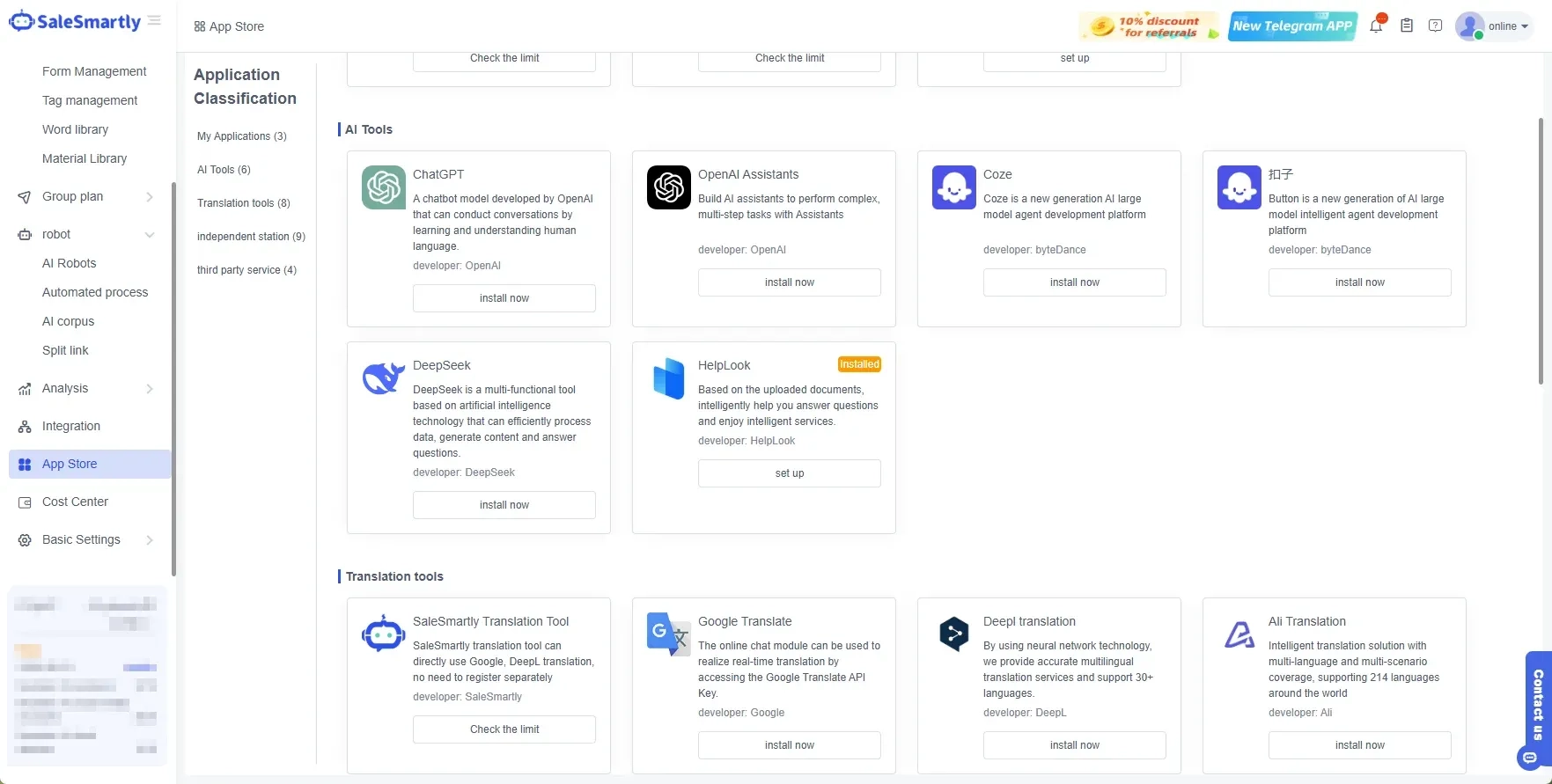 Salesmartly Crm Channel Integration