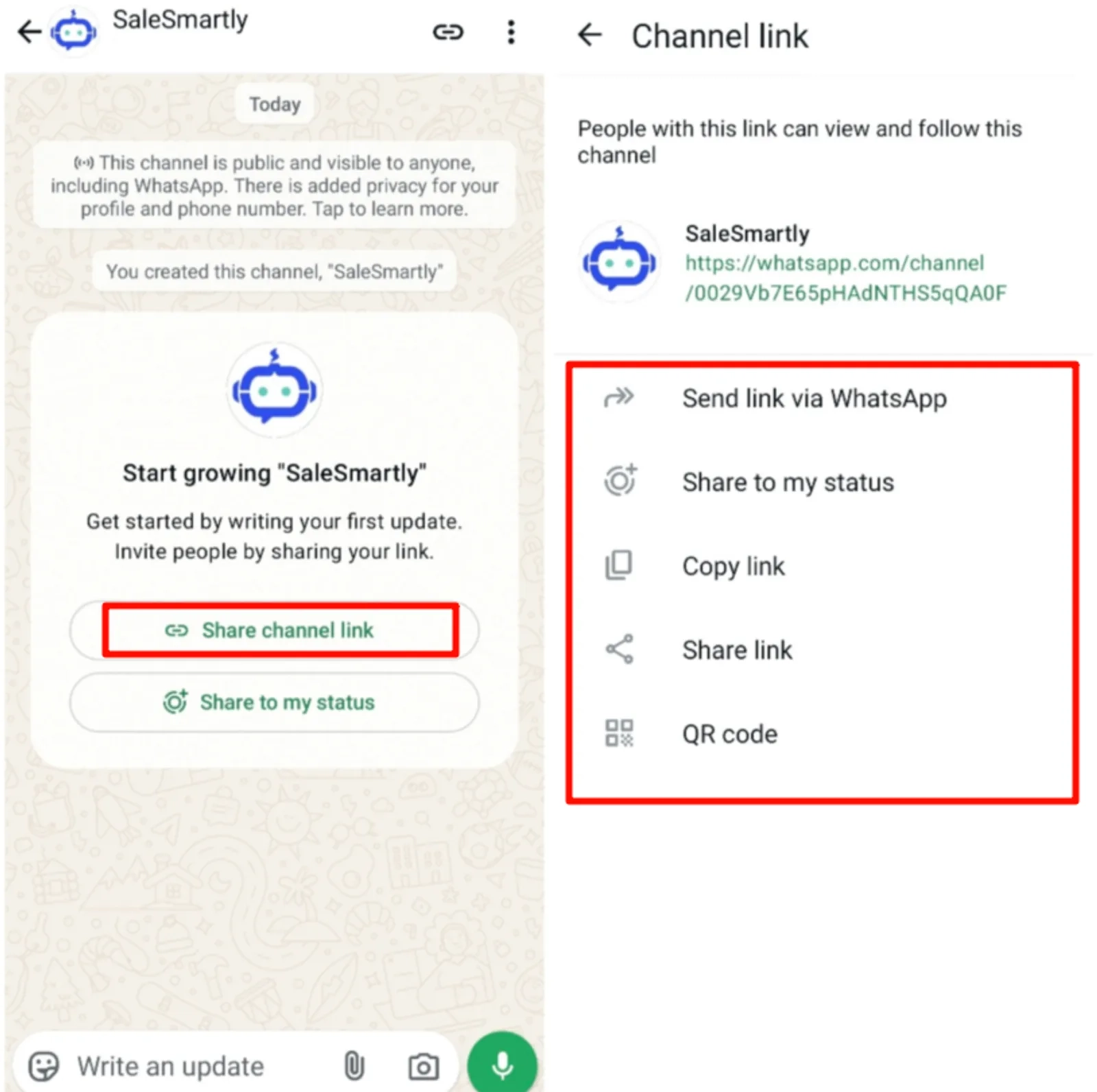Tạo WhatsApp Channel - bước 4