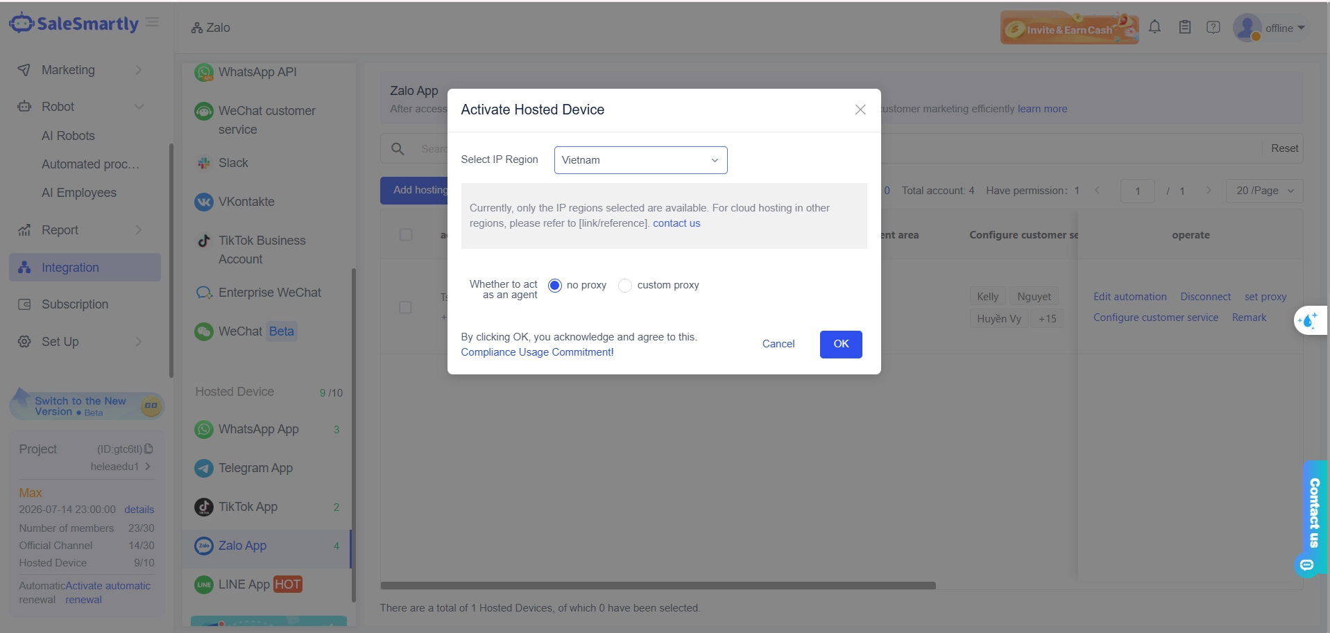 Integrate Zalo Into Salesmartly