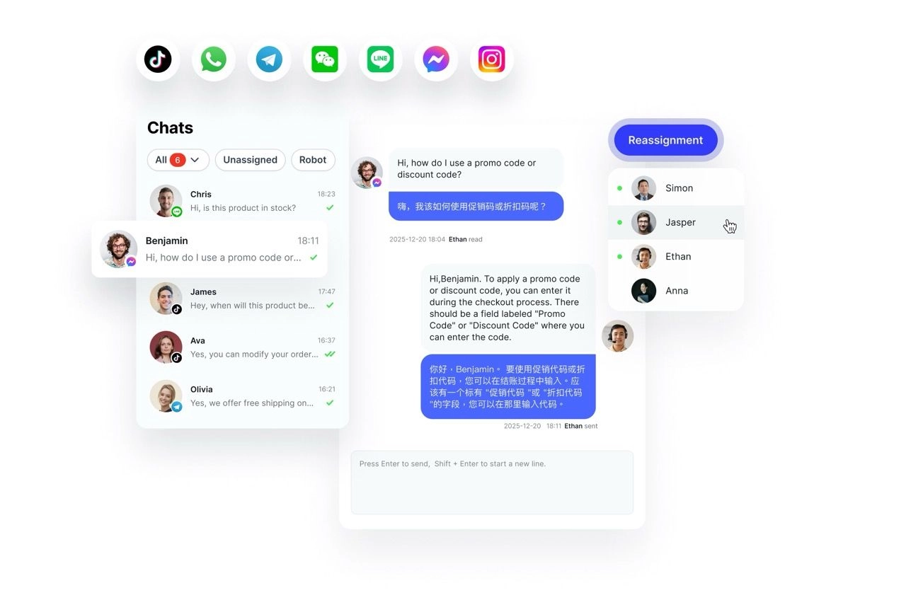 Chatbot AI Message Automation Salesmartly