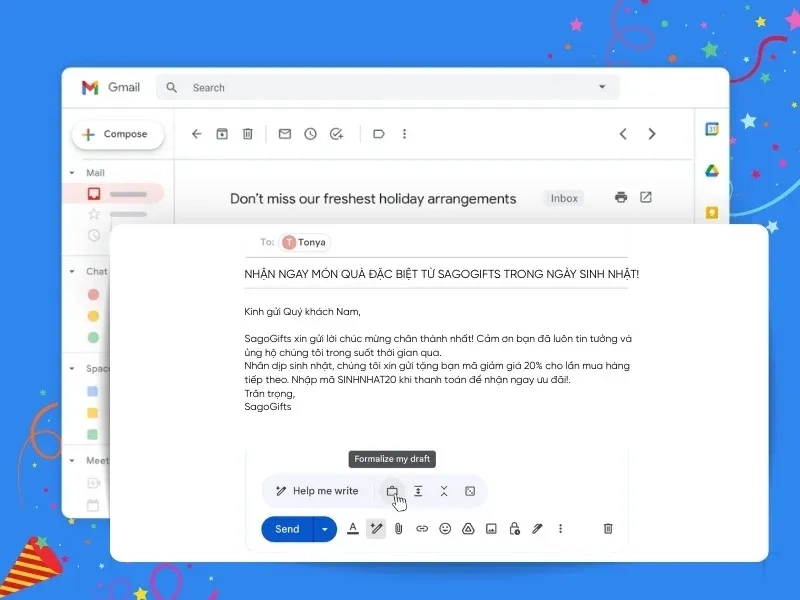 Mẫu Sinh Nhật Khách Hàng