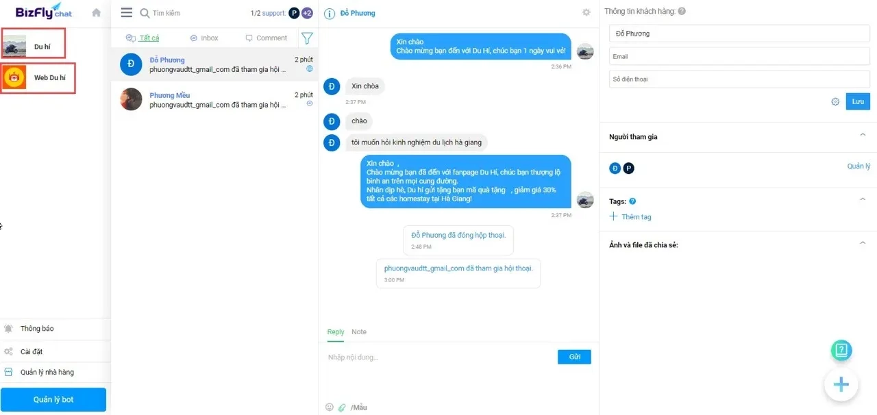 Bizfly Chat Chatbot
