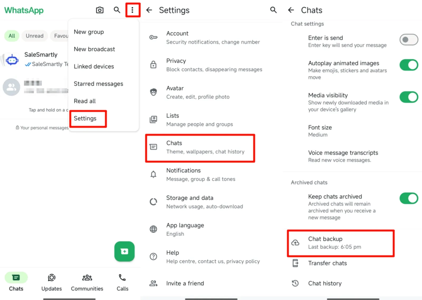 Sao lưu trò chuyện WhatsApp dành cho người dùng Android