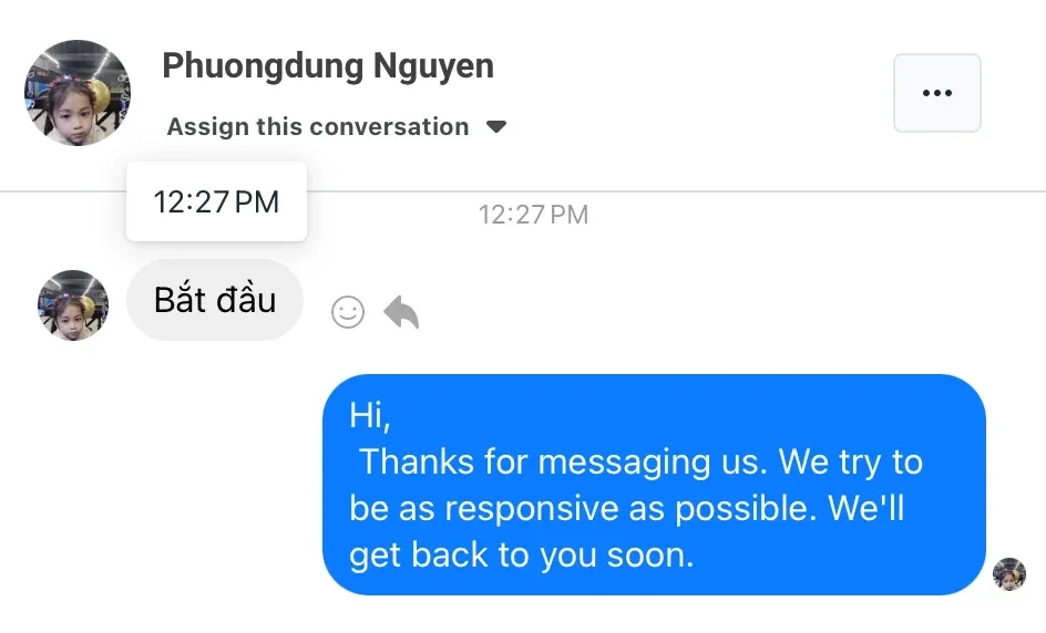Auto Reply on Messenger